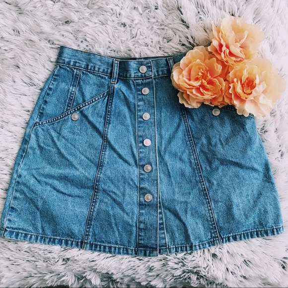 Levi's Dresses & Skirts - VINTAGE Levis Silvertab High Waisted Denim Skirt